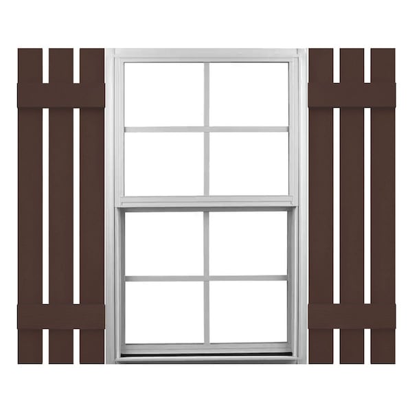 Ekena Millwork Mid-America Vinyl, Standard Size Three Board Spaced Shutters, 31235009, PR 00031235009 - main